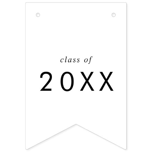 シックタイポグラフィ写真年おめでとうグラード バンティングフラッグ (第1の旗)