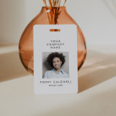 シックタイポグラフィ写真QRコード小企業ID バッジ