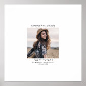 シックタイポグラフィ卒業ゲストシグネチャー ポスター (正面)