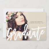 シックタイポグラフィ卒業発表 案内状 (正面)