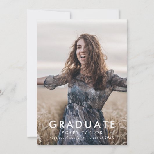 シックタイポグラフィ大学院写真卒業 案内状 (正面)