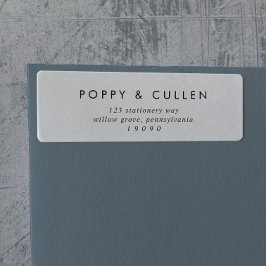 シックタイポグラフィ差出人住所ラベル ラベル