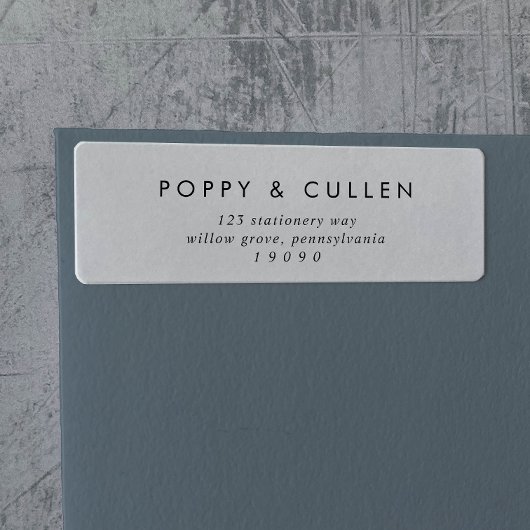 シックタイポグラフィ差出人住所ラベル ラベル