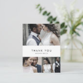 シックタイポグラフィ3フォトコラージュサンキューカード サンキューカード (スタンド正面)