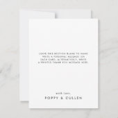 シックタイポグラフィ3フォトコラージュサンキューカード サンキューカード (裏面)