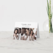 シックタイポグラフィ3写真テンプレートサンキューカード サンキューカード (正面)