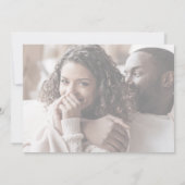 シックタイポグラフィ |写真の横結婚線 招待状 (裏面)