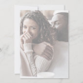 シックタイポグラフィ |色あせカジュアルた写結婚真 招待状 (裏面)