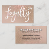 シックタウペ金ゴールドグリッター勾配タイポグラフィ ロイヤリティカード (正面/裏面)