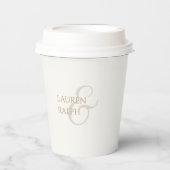 シックタウペ&アイボリーカップモノグラム 紙コップ (正面)