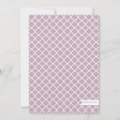 シックタン&パープルティーポットブライダルシャワーティーパーティー 招待状 (裏面)