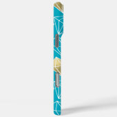 シックターコイズアクアブルー金ゴールドダイヤモンド Case-Mate iPhoneケース (裏面 / 右)