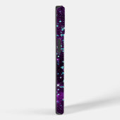 シックターコイズパープルシルバーフェイクグリッターモノグラム Case-Mate iPhoneケース (裏面 / 右)