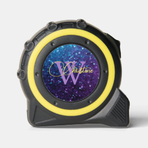 シックターコイズブルーパープルグラデーショングリッター メジャー