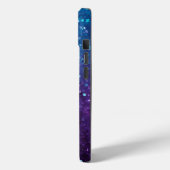 シックターコイズブルーパープルグラデーショングリッター Case-Mate iPhoneケース (裏面 / 左)