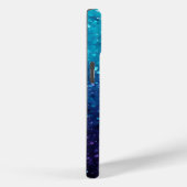 シックターコイズブルーパープルグラデーショングリッター Case-Mate iPhoneケース (裏面 / 右)