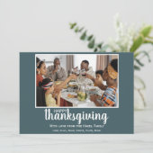 シックターコイズモダンファミリのカスタム感謝祭 シーズンカード (スタンド正面)