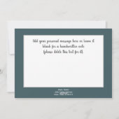 シックターコイズモダンファミリのカスタム感謝祭 シーズンカード (裏面)