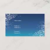 シックターコイズ光学錯覚ビジネスカード 名刺 (裏面)