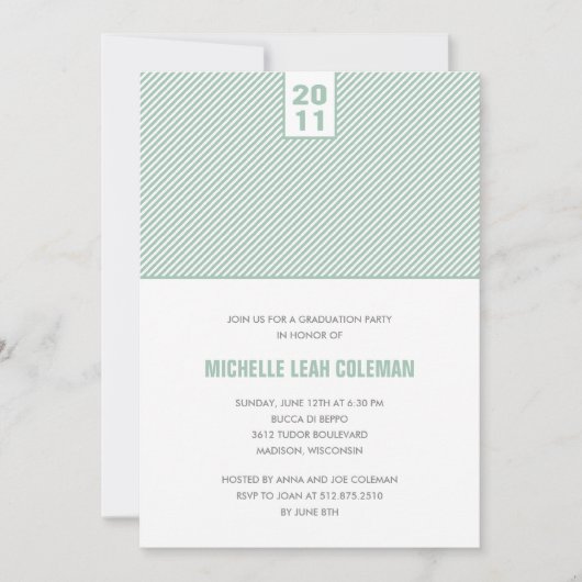 シックダイヤゴナルズ卒業パーティー招待状 招待状 (正面)