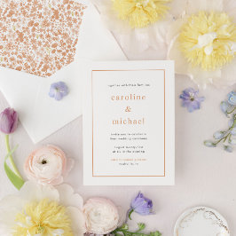 シックダスティピンクディティフローラ結婚式招待状 招待状