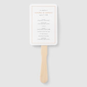 シックダスティピンクディティフローラ結婚式 プログラム ハンドファン (正面)