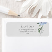 シックダスティブルーアジサイフローラ差出人住所 ラベル (インサイチュ)