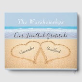 シックダスティブルービーチ結婚式2ハートインサンド ゲストブック (裏面)