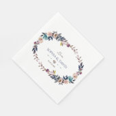 シックダスティブルーミスティバラリース結婚ズ スタンダードランチョンナプキン (角)