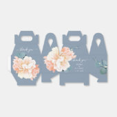 シックダスティブルー赤面金ゴールドピーチフローラ結婚ズ フェイバーボックス (折り畳みなし)