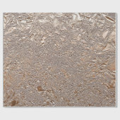 シックダークバラ金ゴールド及びクリーム ラッピングペーパー (フラット)