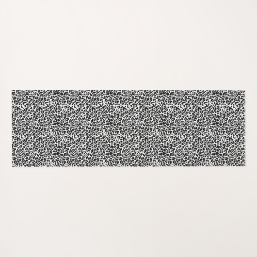 シックチータヒョウのスポットワイルドアニマルプリントグレイ ヨガマット (裏面(横))