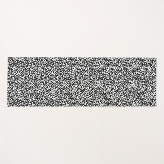 シックチータヒョウのスポットワイルドアニマルプリントグレイ ヨガマット (正面(横))