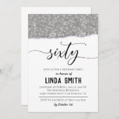 シックティダイヤモンド誕生日招待状 招待状 (正面/裏面)