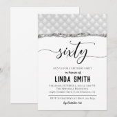 シックティダイヤモンド誕生日招待状 招待状 (正面/裏面)