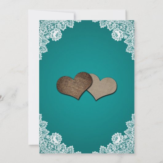 シックティール(緑がかった色)ひまわり結婚の花 招待状 (裏面)