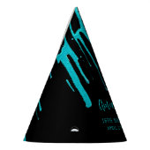 シックティール（緑がかった色）グリッタードリップススイーツ16誕生日 パーティーハット (左)