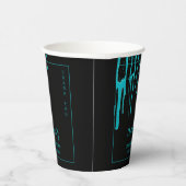 シックティール(緑がかった色)グリッタードリップススイーツ16誕生日 紙コップ (右)