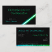 シックティール（緑がかった色）グリーンスタイルオンクラシックブラックファッショナブル 名刺 (正面/裏面)