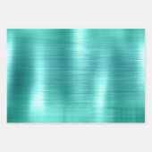 シックティール（緑がかった色）コッパー ラッピングペーパーシート (正面3)