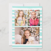 シックティール(緑がかった色)コーストストライプクリスマスクリスマス シーズンカード (正面)