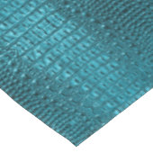 シックティール(緑がかった色)ターコイズアリゲータープリントアクアブルー テーブルクロス (アングル)