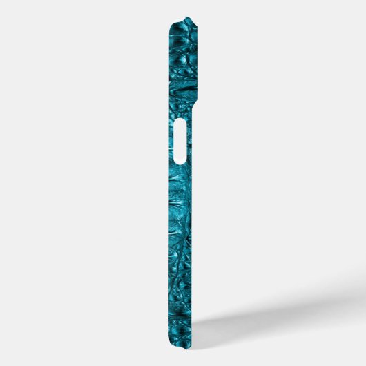 シックティール(緑がかった色)ターコイズアリゲータープリントアクアブルー Case-Mate iPhoneケース (裏面 / 右)