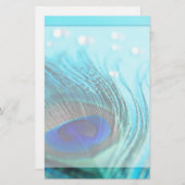 シックティール（緑がかった色）ピーコックジュエリー 便箋 (正面/裏面)