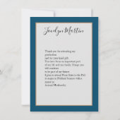 シックティール(緑がかった色)フォトスクリプト大学院サンキューカード カード (裏面)