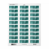 シックティール(緑がかった色)ブラッシュドメタル差出人住所 ラベル (フルシート)