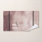 シックティール(緑がかった色)ブラッシュドモノグラムのメタルエレガントバスT バスタオルセット (ハンドタオル)