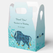 シックティール(緑がかった色)ブルーグリッター金ゴールドタウロス〔占星術の〕十二宮図誕生日 フェイバーボックス (オープン)