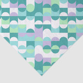 シックティール（緑がかった色）ブルーミントグリーンサークルアートパターン 薄葉紙 (詳細)