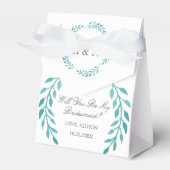 シックティール(緑がかった色)ボタニカルは私の花嫁になる フェイバーボックス (正面サイド)